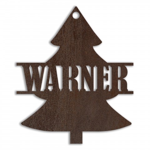 Holiday Tree Personalized 4 x 4 Copper Metal Ornament