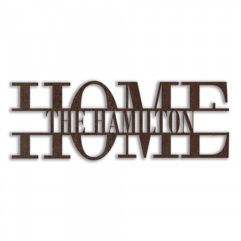 Home Typography Personalized 4 x 4 Copper Metal Ornament