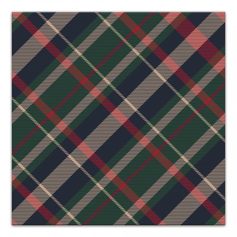Plaid Palette Bias 12 x 12 Canvas Wall Art