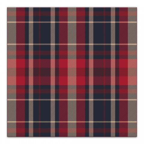 Plaid Palette Red 12 x 12 Canvas Wall Art