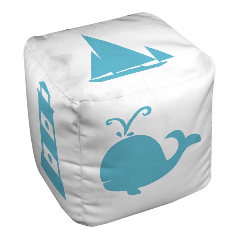 Coastal Silhouette 13x13 Ottoman