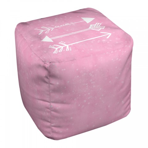 Pink Arrows 13x13 Ottoman