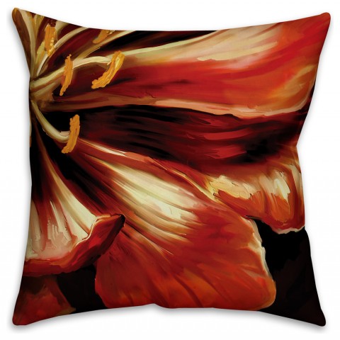 Chrysthamum Floral Detail  Outdoor Throw Pillow