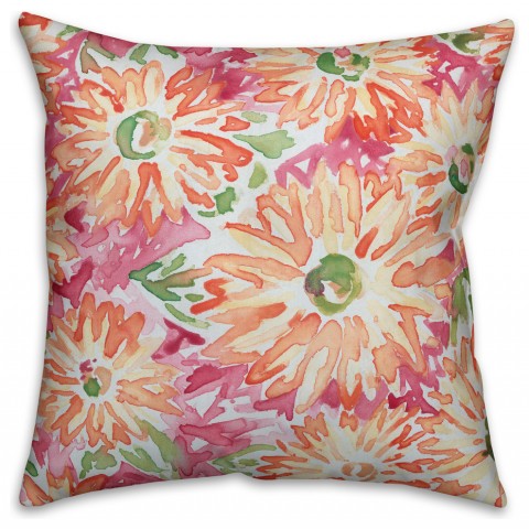 Vivid Daisy Bouquet  Outdoor Throw Pillow