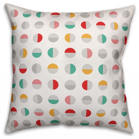 Colorful Contemporary Circles  Outdoor Throw Pillow