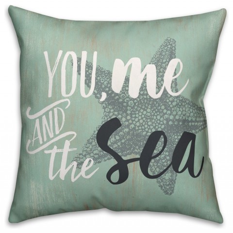 Seaside Sentiments  Outdoor Throw Pillow