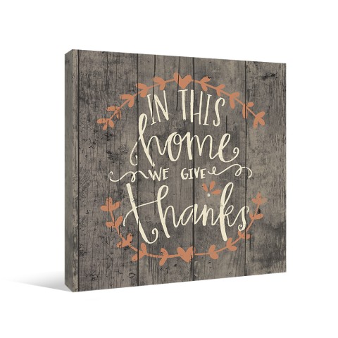 We Give Thanks Canvas Wall Art