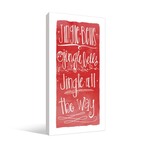 Watercolor Jingles 10x20 Canvas Wall Art