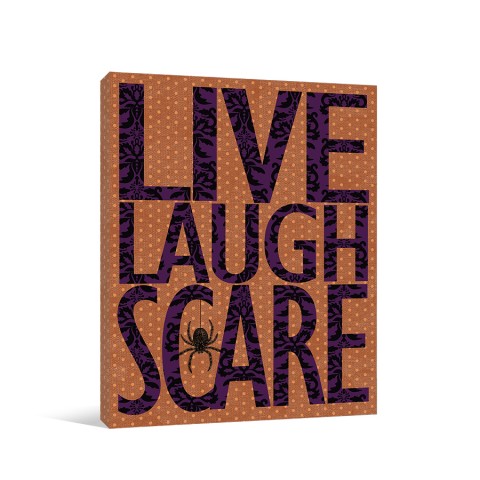 Live Laugh Scare 11x14 Canvas Wall Art