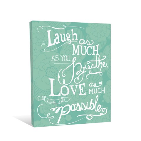 Laugh Breathe Love 11x14 Canvas Wall Art