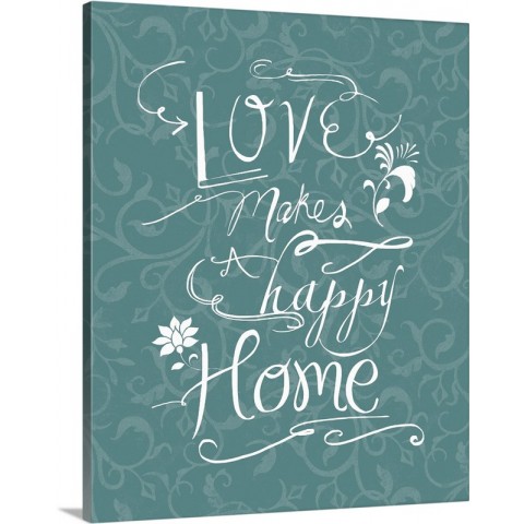 Happy Home Gallery Wrapped Canvas