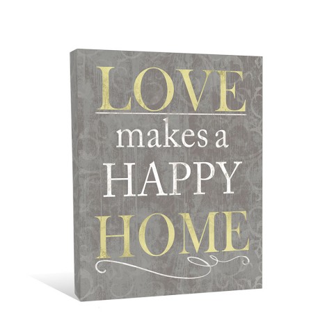 Love Makes A Happy Home 14x11 Canvas Wall Art
