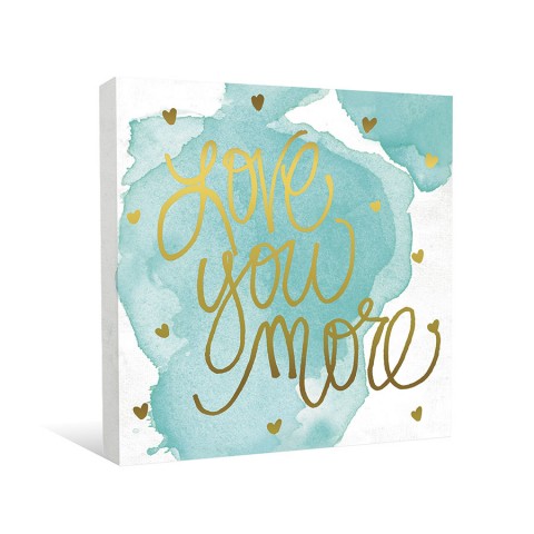 Love More Handwritten Watercolor Canvas Wall Art