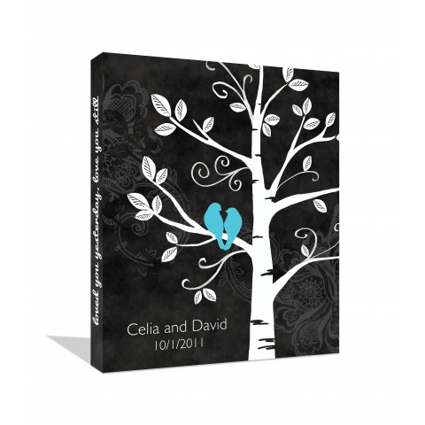 Love Birds Personalized Gallery Wrapped Canvas 16x20