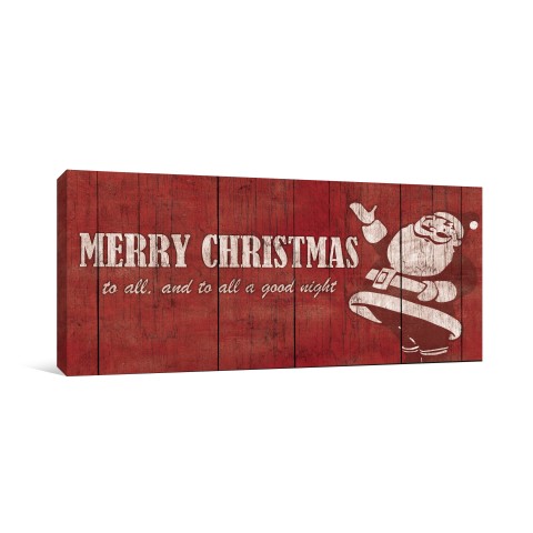Vintage Santa 20x10 Canvas Wall Art
