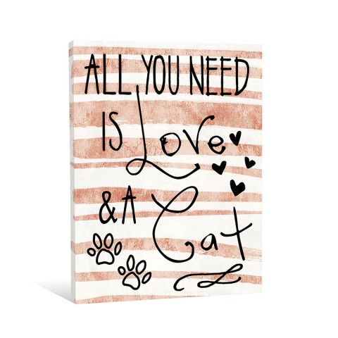 Love And Cats Canvas Wall Art