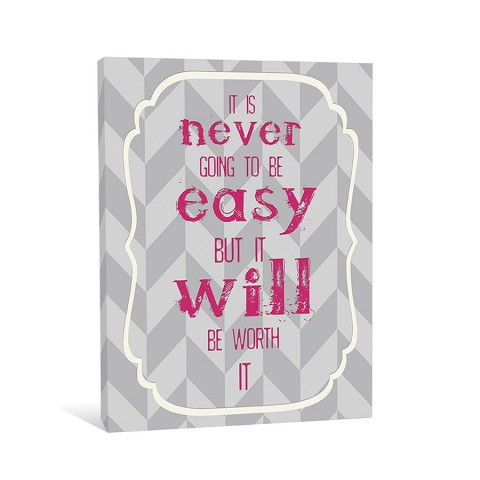 Worth It Canvas Wall Art 