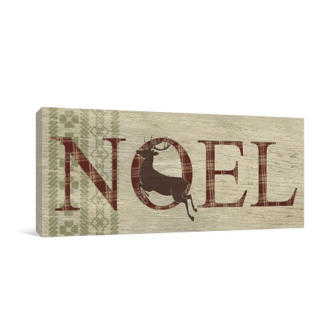Reindeer Noel 20x10 Canvas Wall Art