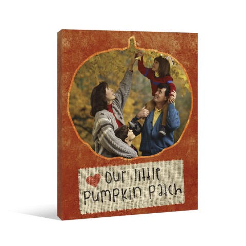 Our Little Pumpkin Patch 8x10 Personalized Canvas Wall Art