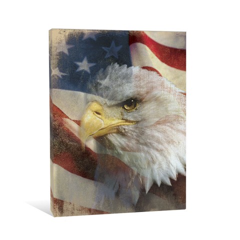 Patriotic Eagle Canvas Wall Art 