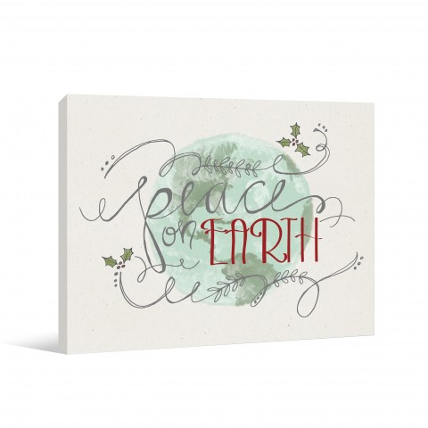 Peace Calligraphy 14x11 Canvas Wall Art