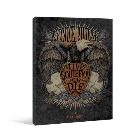 Live Southern Or Die Trying 16x20 Canvas Wall Art 