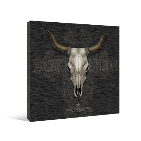 Longhorn Skull 20x20 Canvas Wall Art