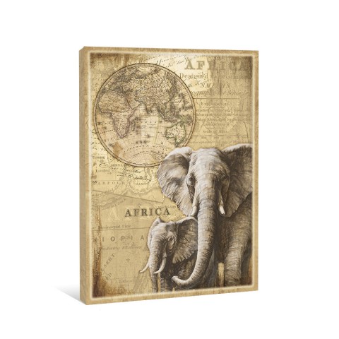 Safari Elephants Canvas Wall Art 