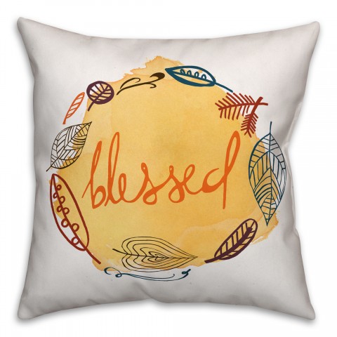 Fall Blessed 18x18 Faux Suede Pillow