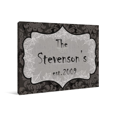 Spooky Family 20x16 Personalized Canvas Wall Art