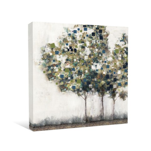 Square Brush Trees Canvas Wall Art 