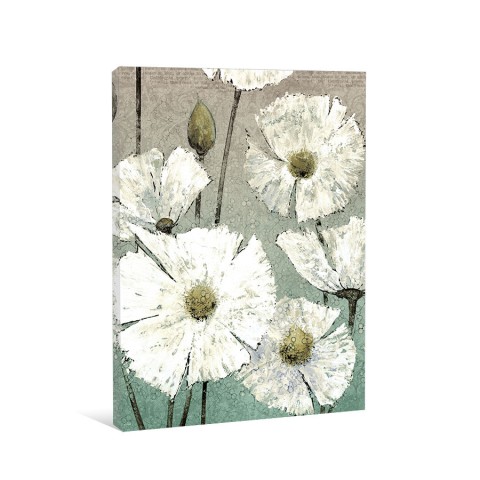 White Flower Garden Canvas Wall Art