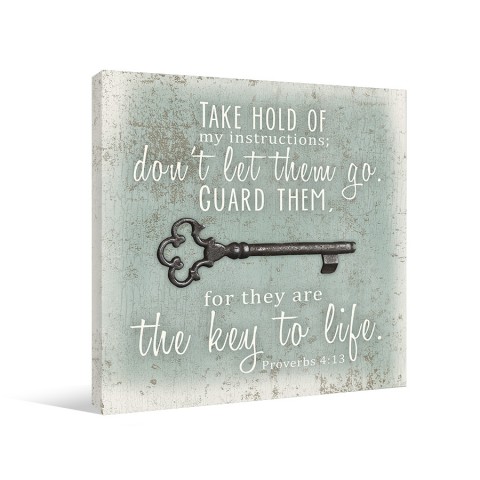 The Key To Life 12x12 Canvas Wall Art