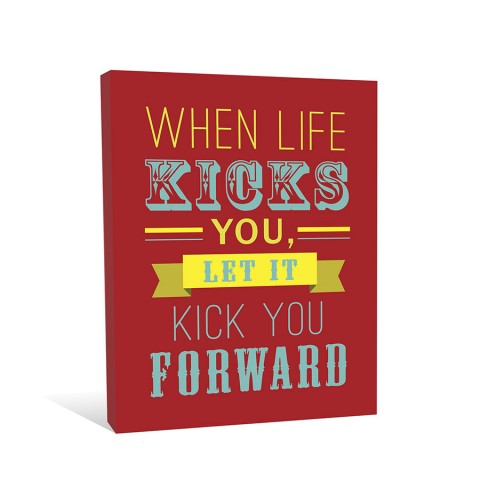 When Life Kicks 11x14 Canvas Wall Art