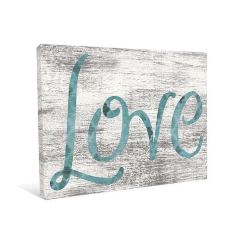 Blue Love Canvas Wall Art
