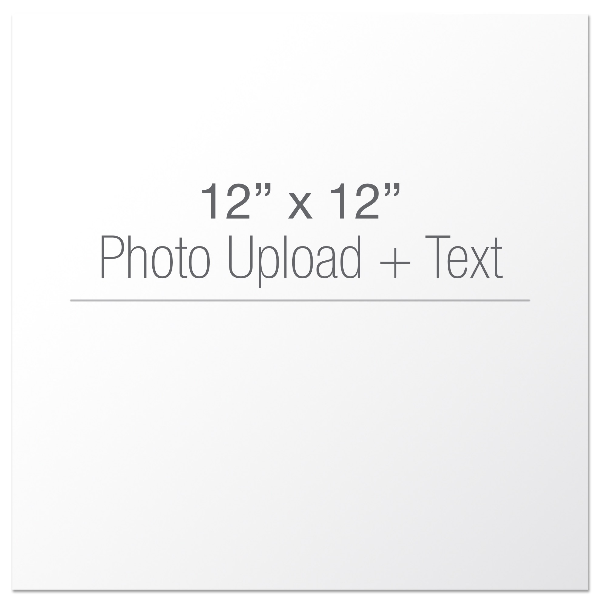 Photo Upload and Text 12x12 Personalized Canvas Wall Art