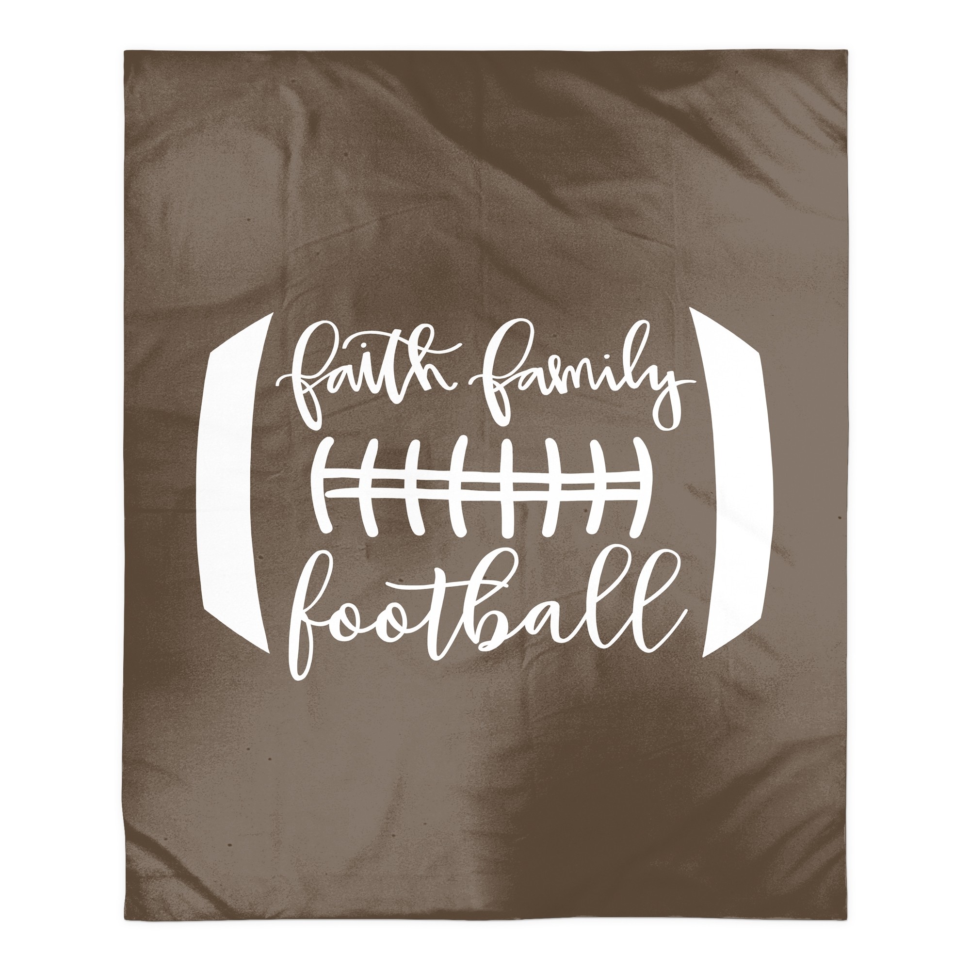 Faith Family Football 50x60 Sherpa Fleece Blanket