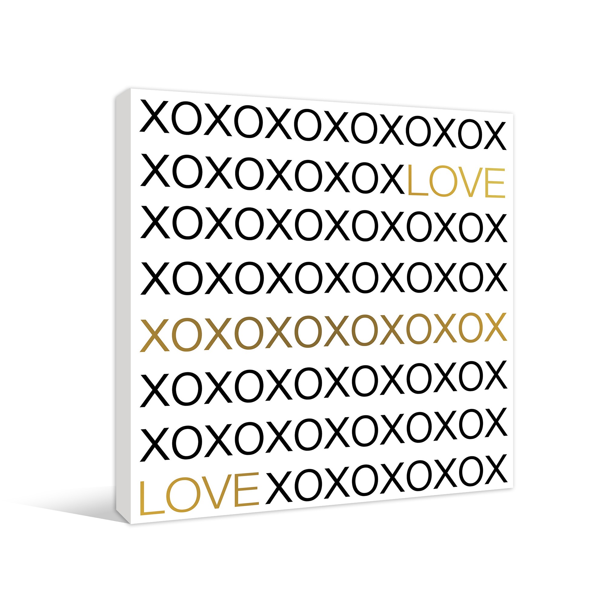 Loves Hugs And Kisses Gallery Wrapped Canvas