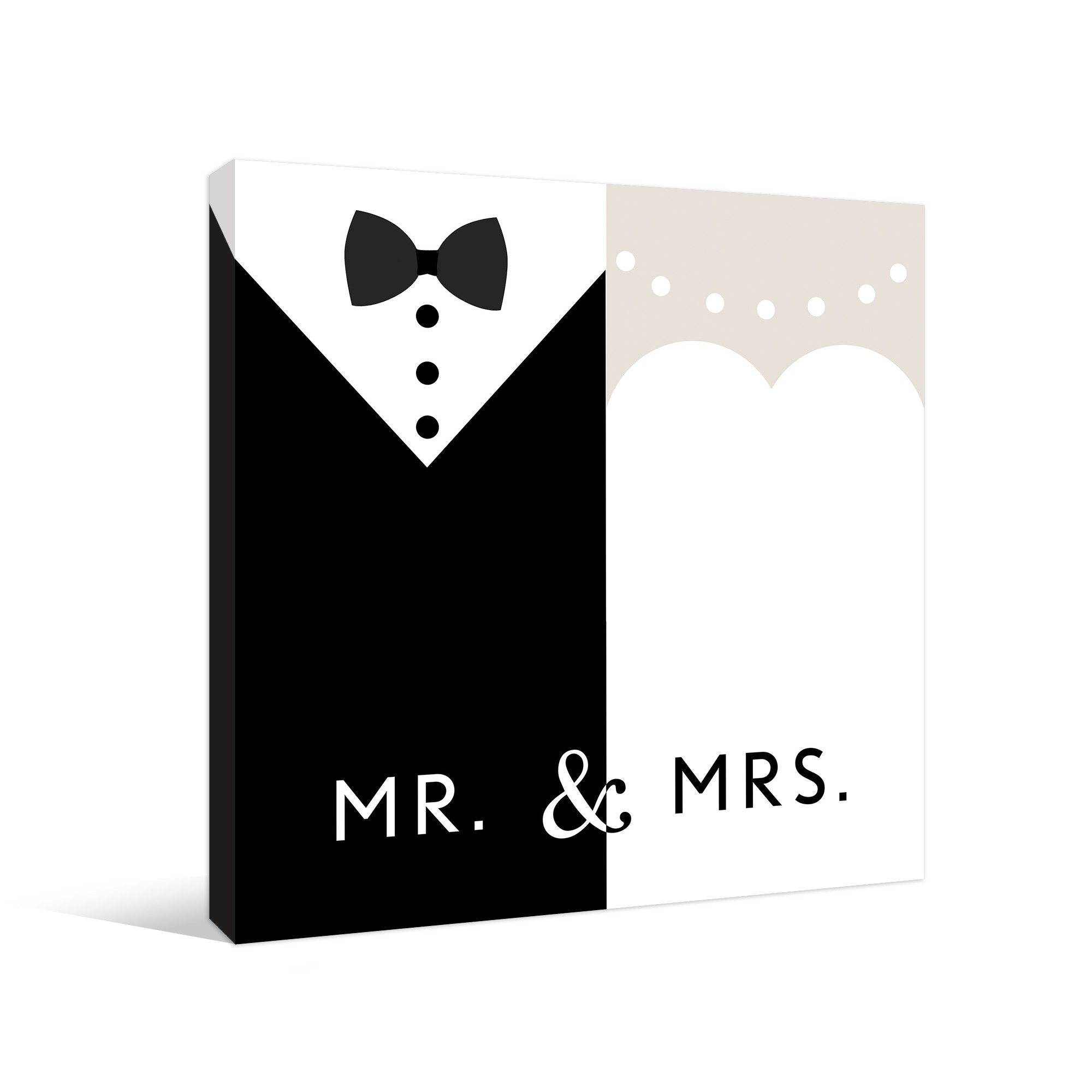 Mr And Mrs Suit And Gown Gallery Wrapped Canvas