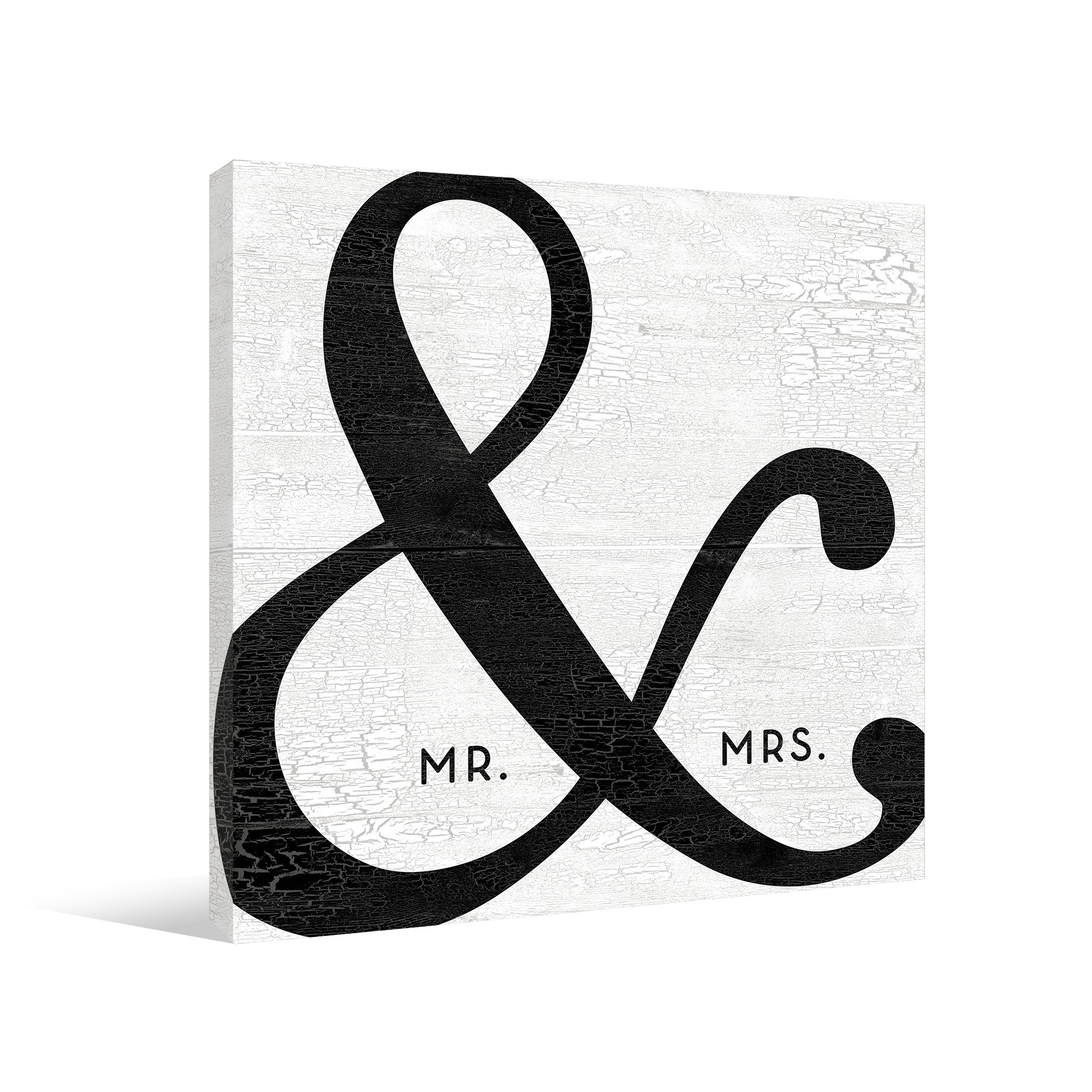 Black Ampersand Mr And Mrs Gallery Wrapped Canvas