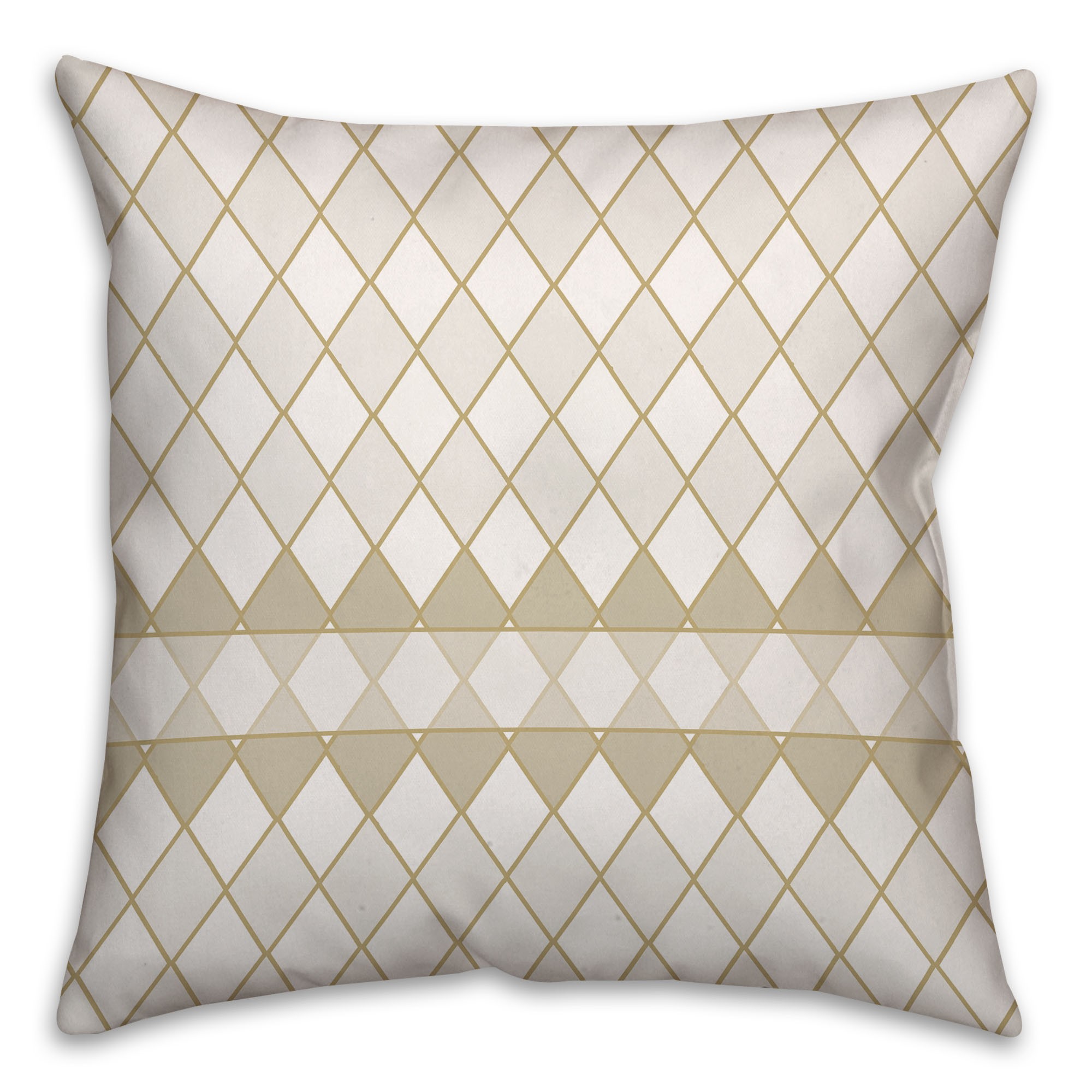 Ivory Diamond Pattern Throw Pillow 