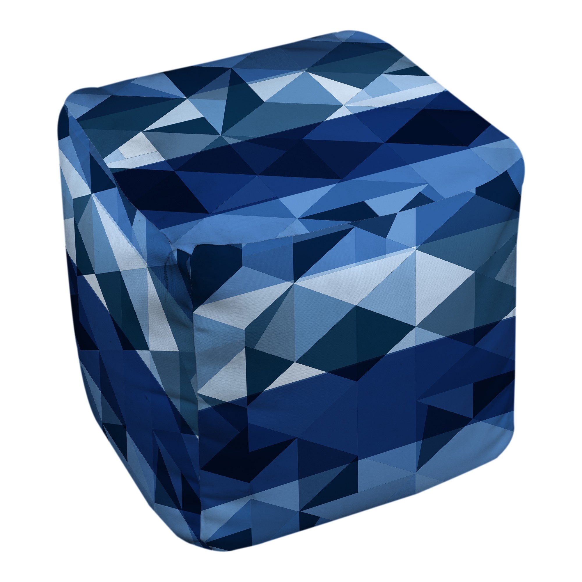 Geo Gradient Navy 18x18x18 Ottoman