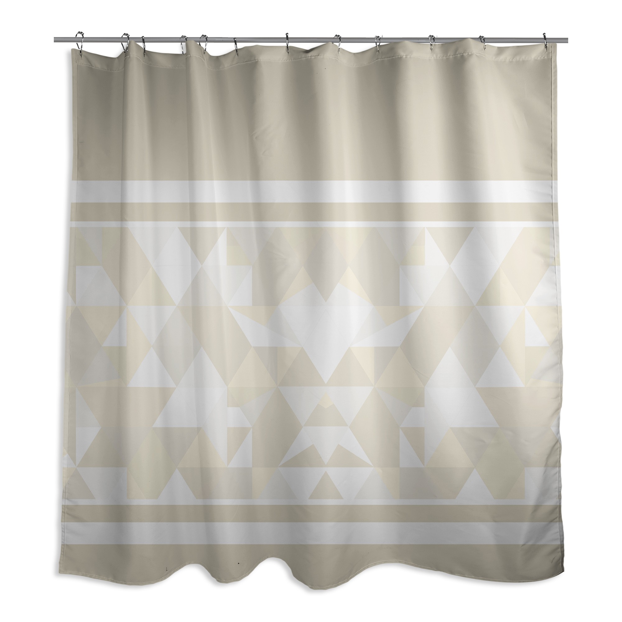 Ivory And Cream Gradient Block 71x74 Shower Curtain