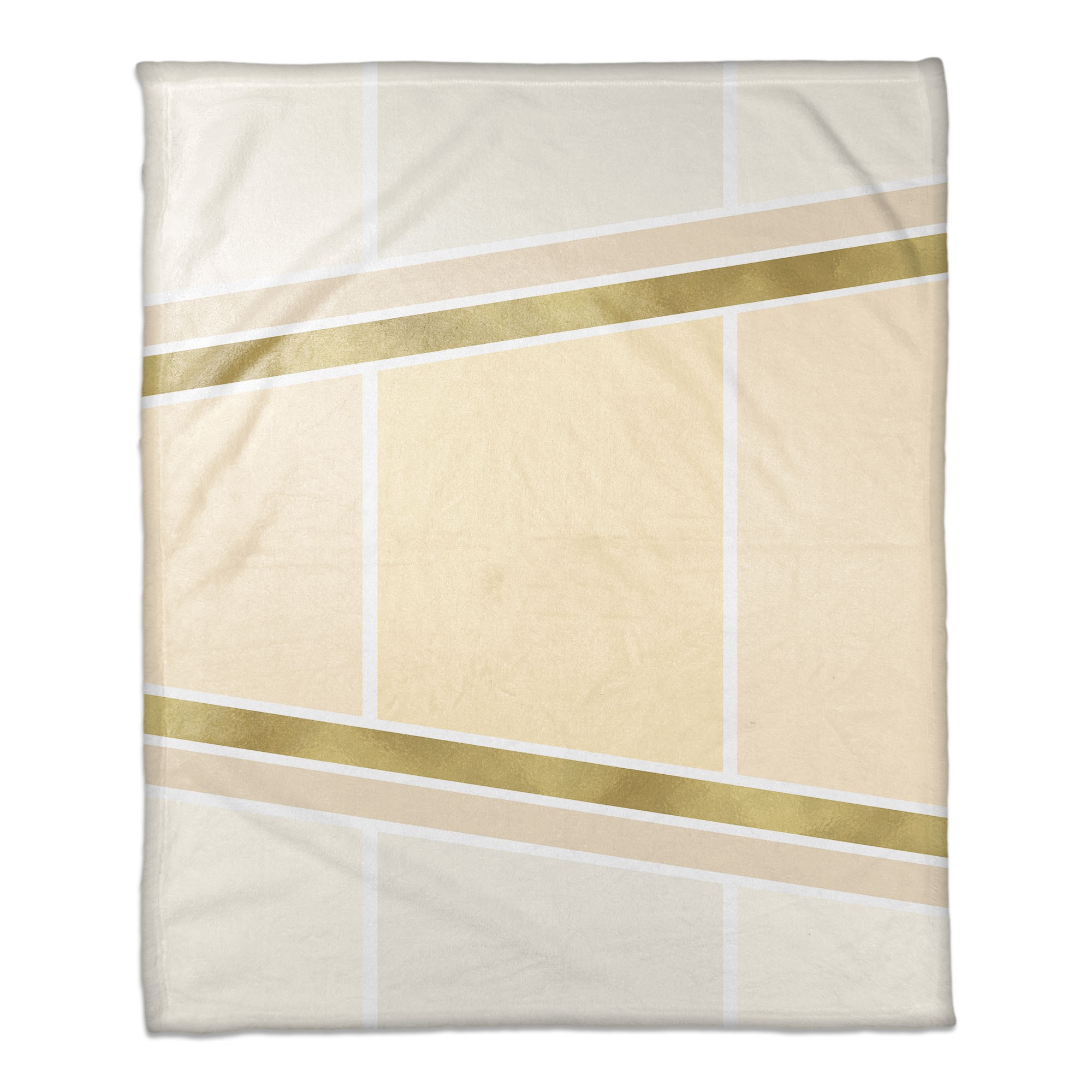 Blocks Ivory off white Toned Inversed Arrows 50x60 Throw Blanket 