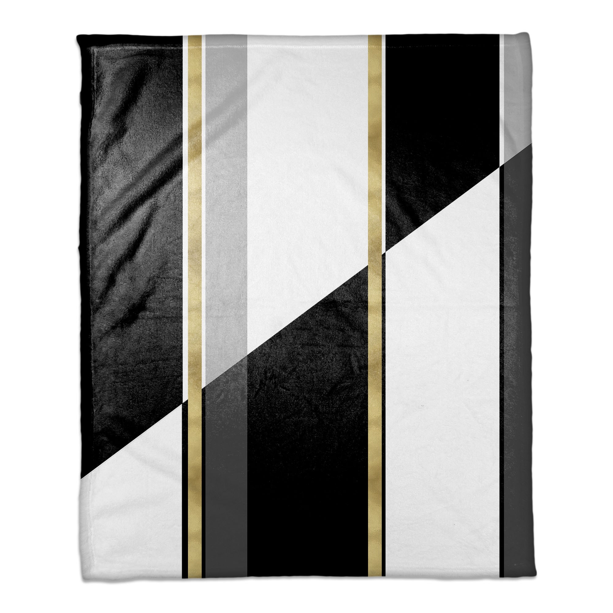 BW inversed with Gold 50x60 Throw Blanket