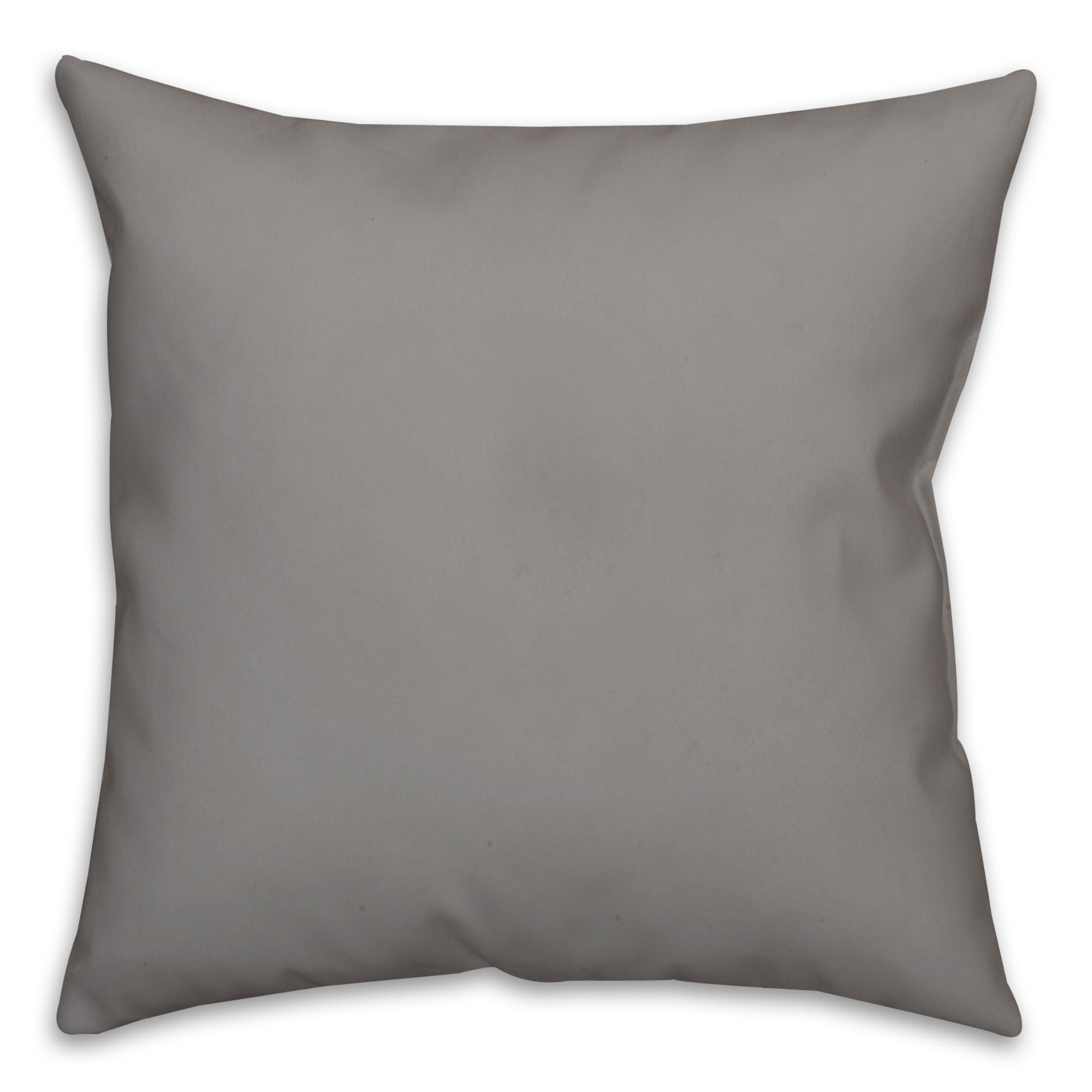 Solid Gray Pillow Throw Pillow