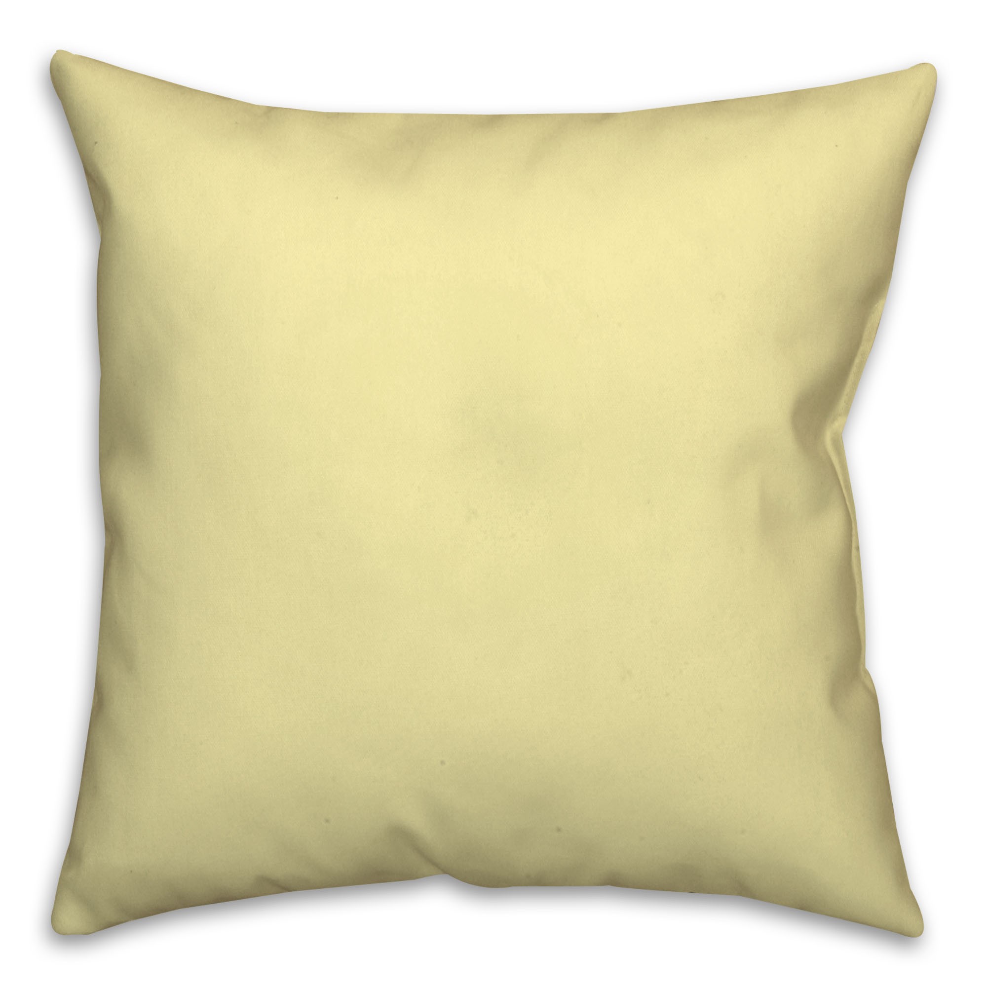 Solid Mellow Yellow Throw Pillow