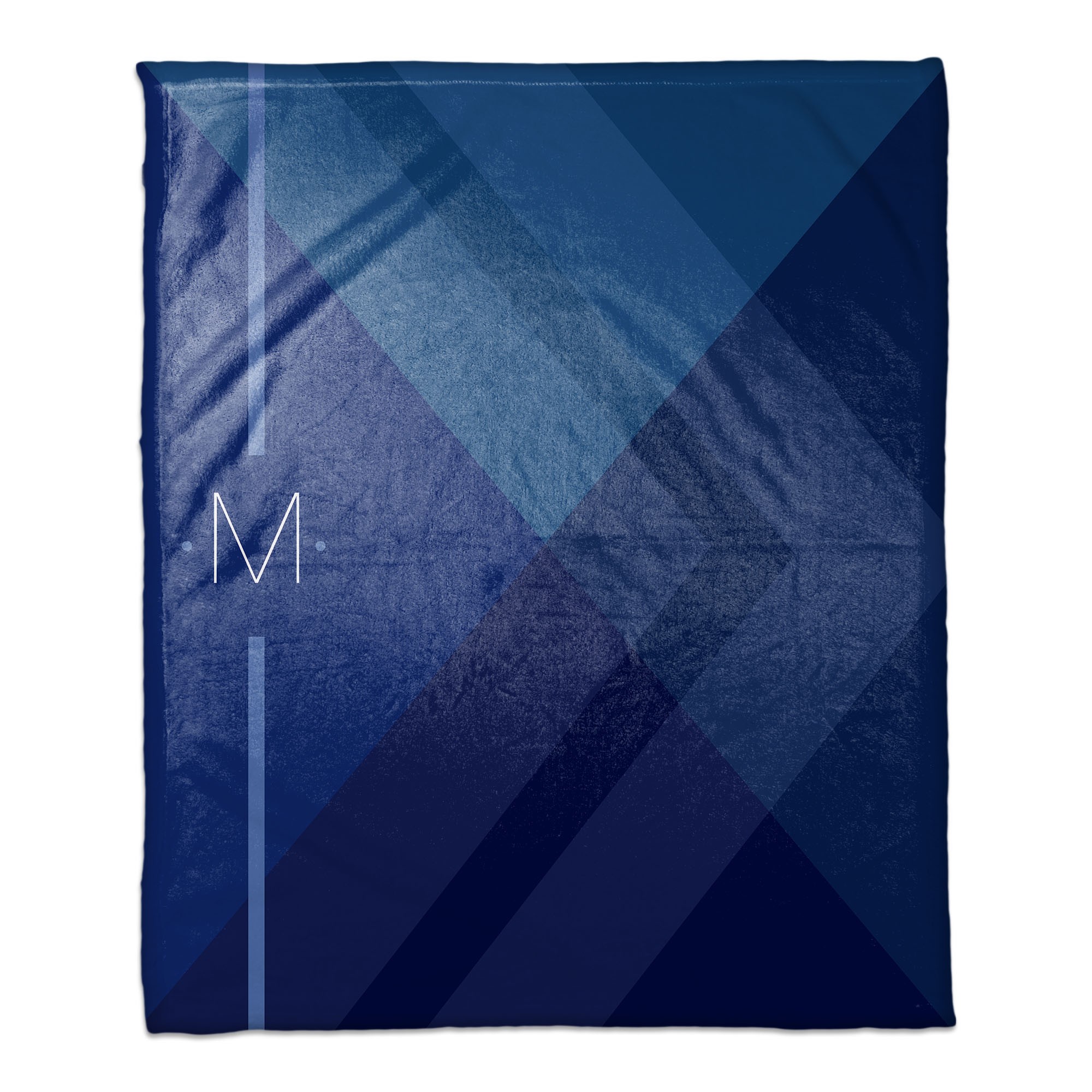 Navy Blue Multi Layered Gradient 2 50x60 Personalized Throw Blanket