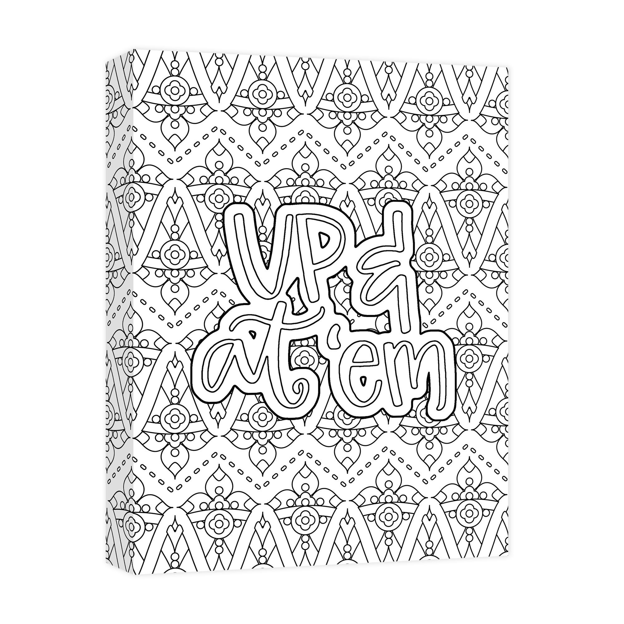 Up and at 'Em 12x16 Coloring Canvas Wall Art