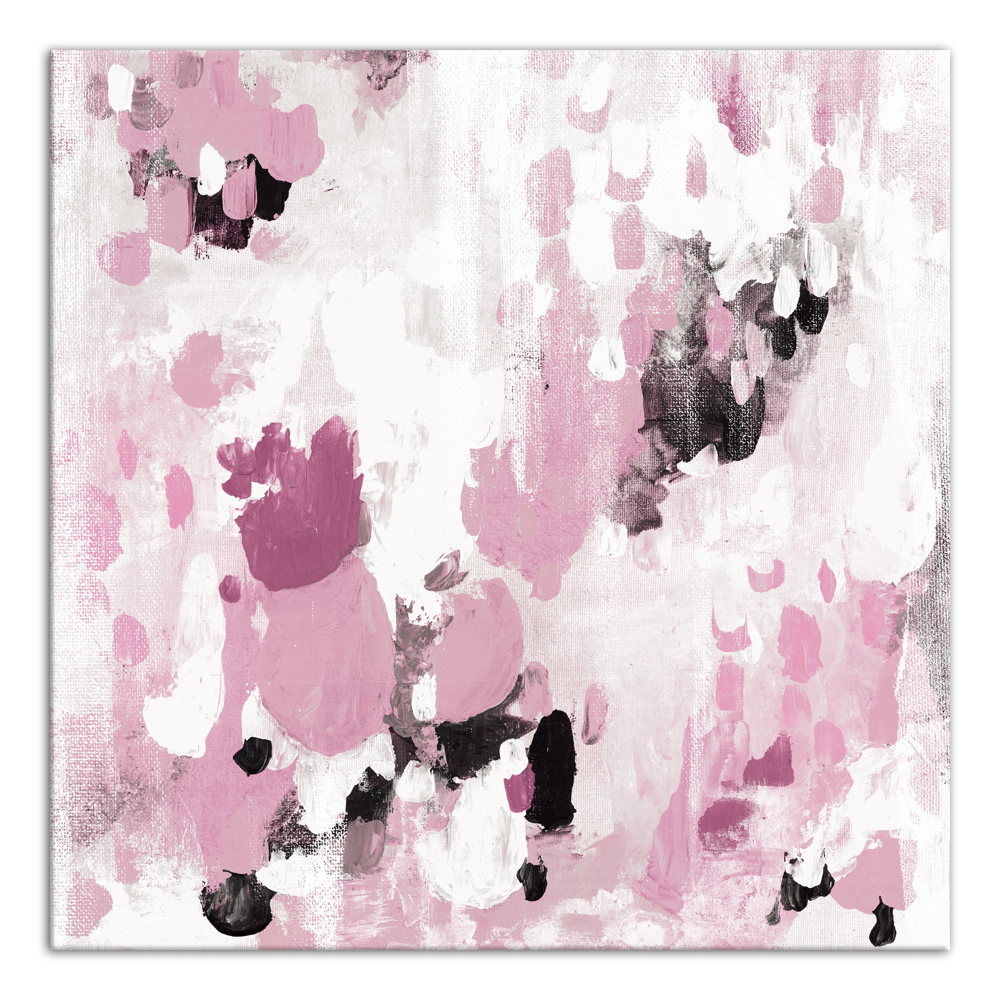 Pink Champagne Abstract 24x24 Canvas Wall Art 